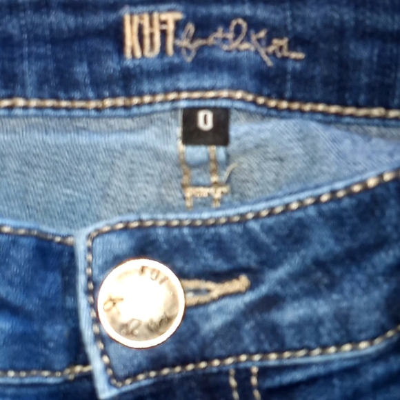 Kut from the Kloth Distressed Skinny Cuffed Jeans-#1388 - Picture 3 of 12